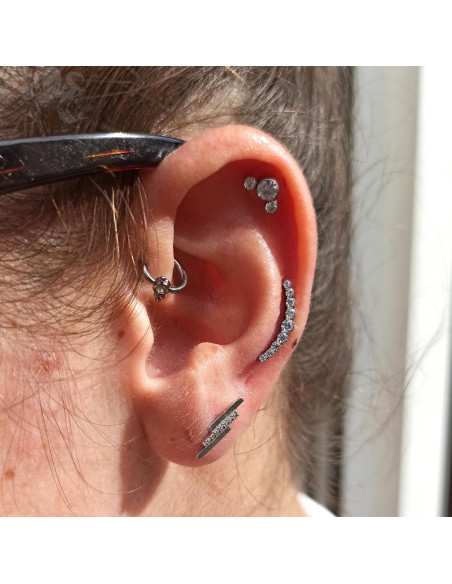 Anneau titane & Swarovski