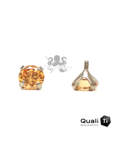 Accessoire QualiTi en titane & zircon griffé , pour 1.6 mm