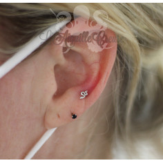 Serpent en or blanc 18 carats Threadless 2