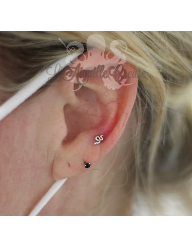 Serpent en or blanc 18 carats Threadless