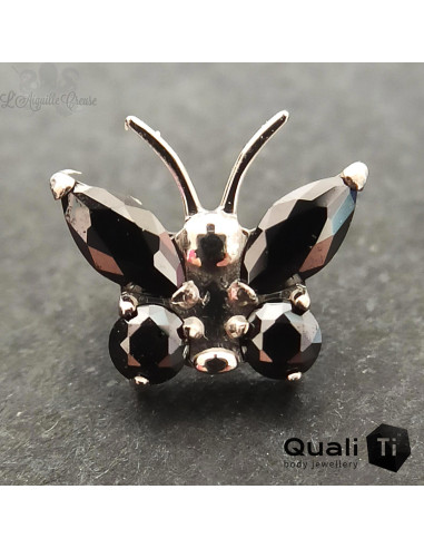 Papillon QualiTi en titane et zircons premiums, pour 1 ou 1.2 mm