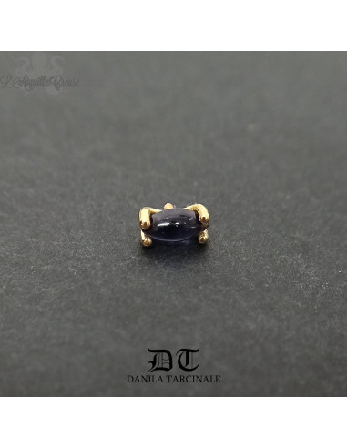 Accessoire Marquise Danila Tarcinale en or jaune 18 carats et iolite pour 1.2 mm