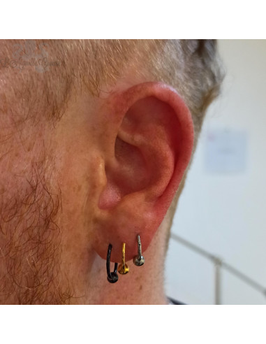 Anneau segmenté pvd gold, ouverture facile