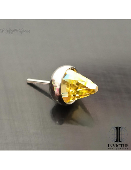 Cône en zircon griffé Invictus en titane - threadless