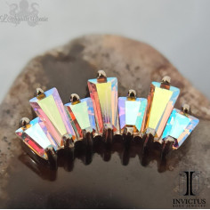 Mini Cluster Invictus en titane et zircons cubiques - pour 1.2 mm