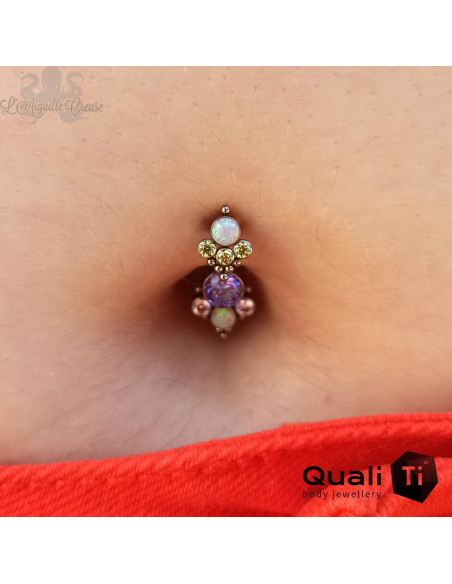 Bijou de nombril QualiTi en Titane implantable