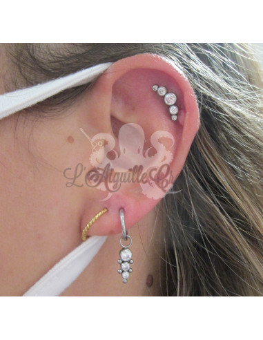 Charm Cristaux Swarovski et titane