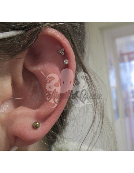 Zircon griffé d'Or 18 carats, pour bijou en 1 ou 1.2 mm