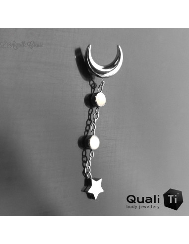 Lune QualiTi en titane et moonstones, pour 1 ou 1.2 mm