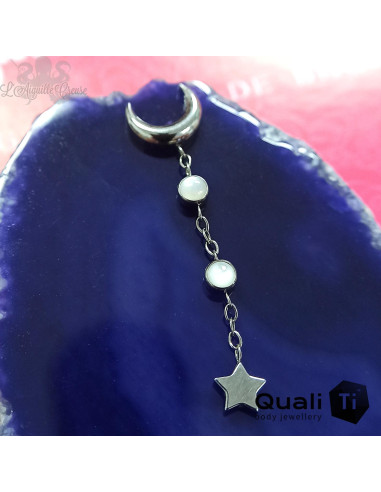 Lune QualiTi en titane et moonstones, pour 1 ou 1.2 mm