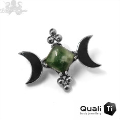 Accessoire QualiTi en titane et agate mousseuse, pour 1 ou 1.2 mm