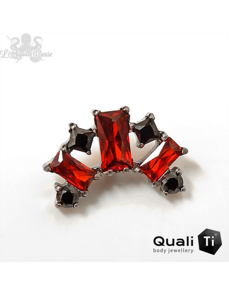 Accessoire QualiTi en titane et zircons premiums, pour 1 ou 1.2 mm