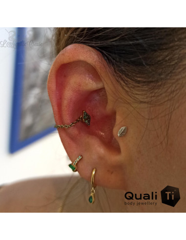 Accessoire Duo QualiTi en titane & zircons vitrails- pour 1 ou 1.2 mm