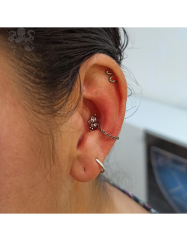 Accessoire en titane orné de Swarovski - pour 1 ou 1.2 mm