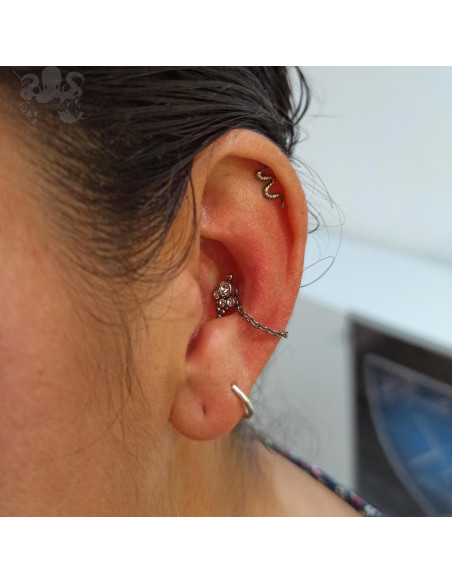 Accessoire en titane orné de Swarovski - pour 1 ou 1.2 mm