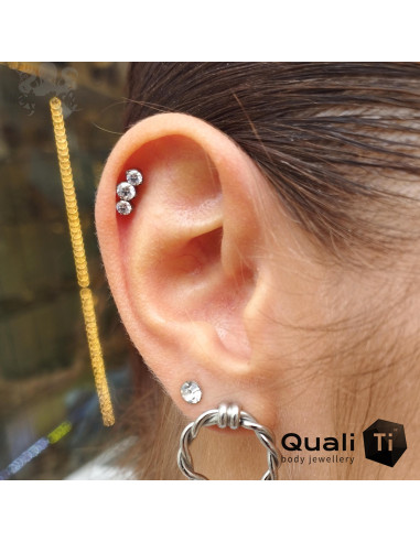 Mini cluster QualiTi en titane & zircons premium- pour 1 ou 1.2 mm