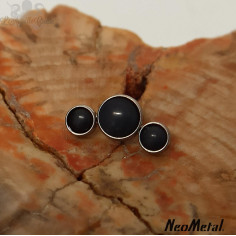 Cluster de cabochons en titane orné de pierres naturelles Threadless - Neometal 2