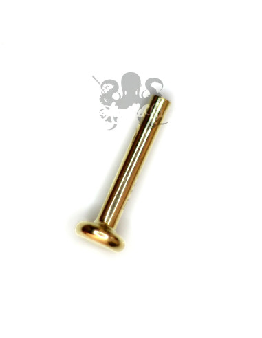 Labret en or jaune 18 carats de 1.2 mm, pas de vis interne pour accessoire en 0.8 mm