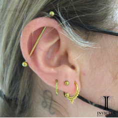 Anneau segmenté en titane pvd or 24 carats Invictus, ouverture facile 2