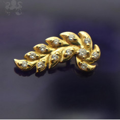 Accessoire en Or 18 carats & zircons premium, pour bijou en 1 ou 1.2 mm