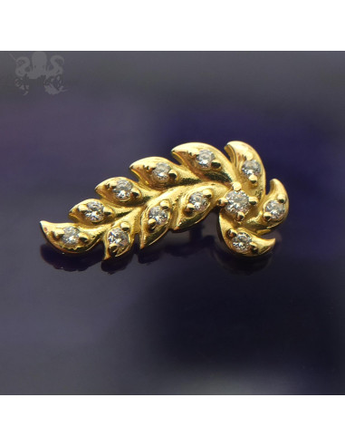 Accessoire en Or 18 carats & zircons premium, pour bijou en 1 ou 1.2 mm