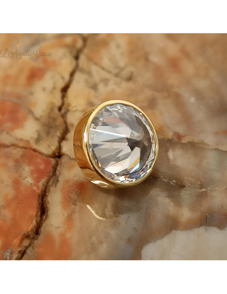 Accessoire en Or 18 carats & zircon, pour bijou en 1.6 mm