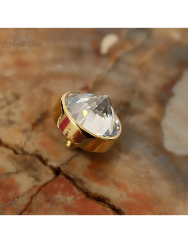 Accessoire en Or 18 carats & zircon, pour bijou en 1.6 mm