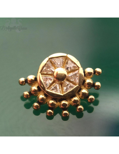 Accessoire en Or 18 carats & zircons premium, pour bijou en 1 ou 1.2 mm