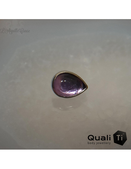 Goutte QualiTi en titane et améthyste, pour 1 ou 1.2 mm