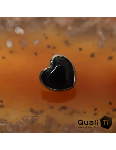 Coeur QualiTi en titane et onyx, pour 1 ou 1.2 mm