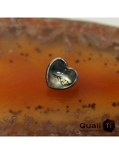 Coeur QualiTi en titane et agate mousse, pour 1 ou 1.2 mm