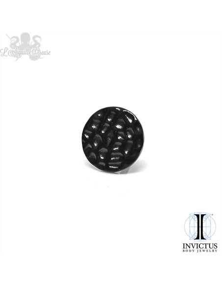 Disque martelé Invictus en titane pvd noir - threadless