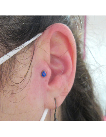 Accessoire en titane et opale synthétique - pour 1 ou 1.2 mm