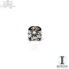 Zircon griffé Invictus en titane pvd noir - pour 1.2 mm