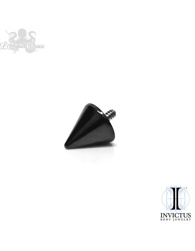 Spike Invictus en titane pvd noir - pour 1.2 mm