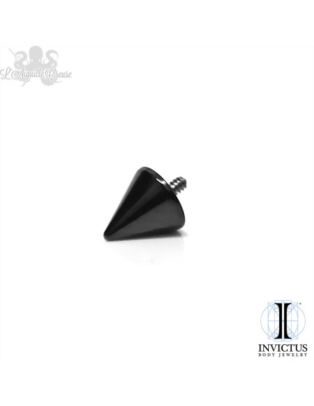 Spike Invictus en titane pvd noir - pour 1.2 mm