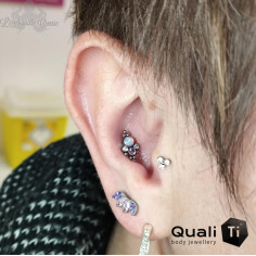 Marquise QualiTi en titane & zircons premium- pour 1 ou 1.2 mm 2