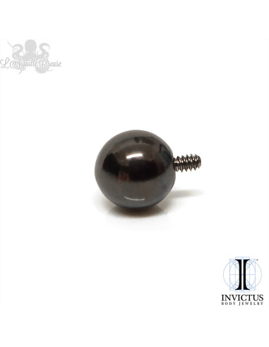 Bille Invictus en titane pvd noir - pour 1.2 mm