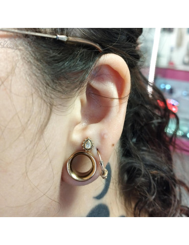 Marquise en Or 18 carats & zircon Swarovski, pour bijou en 1 ou 1.2 mm(G18K-IASGN-38)