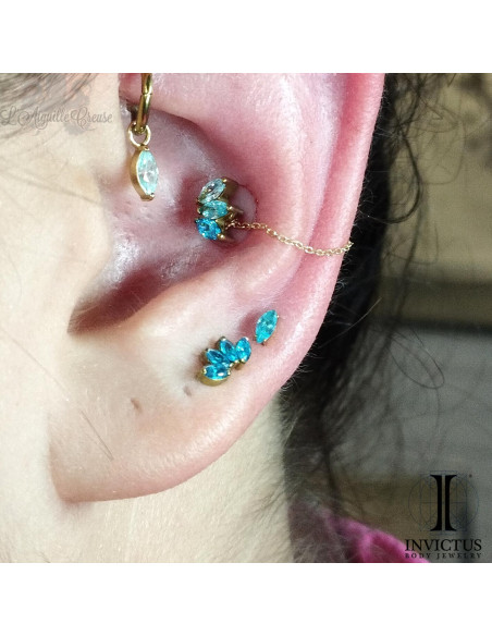 Chainette de 2 mm d'épaisseur en or jaune 14 carats Invictus