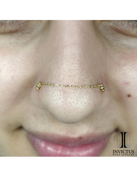 Chainette de 2 mm d'épaisseur en or jaune 14 carats Invictus