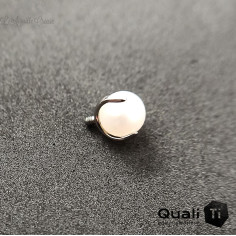 Accessoire QualiTi en titane & perle de culture , pour 1.6 mm