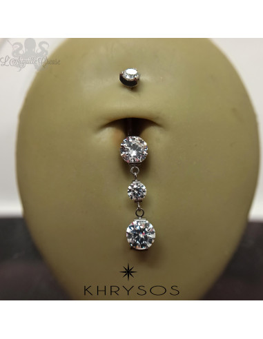 Bijou de nombril Khrysos en Titane implantable - 10 mm