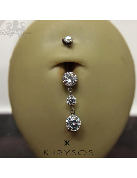 Bijou de nombril Khrysos en Titane implantable - 10 mm