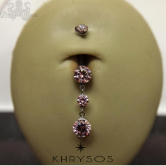 Bijou de nombril Khrysos en Titane implantable - 10 mm 2