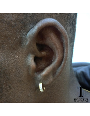 Anneau segmenté en titane pvd or 24 carats Invictus, ouverture facile