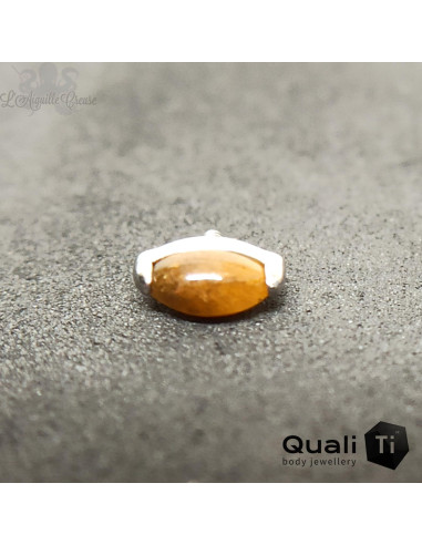 Marquise d'Oeil de tigre QualiTi en titane, pour 1 ou 1.2 mm