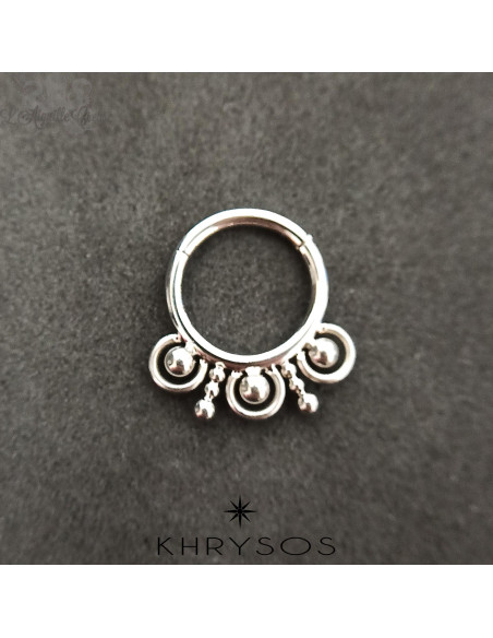 Anneau segmenté en titane Khrysos, ouverture facile