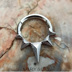 Anneau segmenté en titane Khrysos, ouverture facile