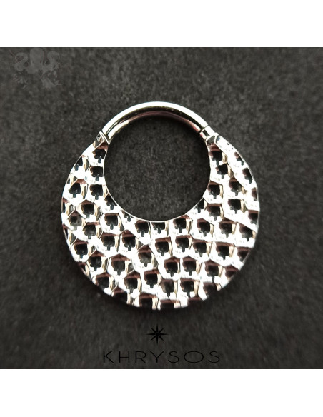 Anneau segmenté en titane Khrysos, ouverture facile